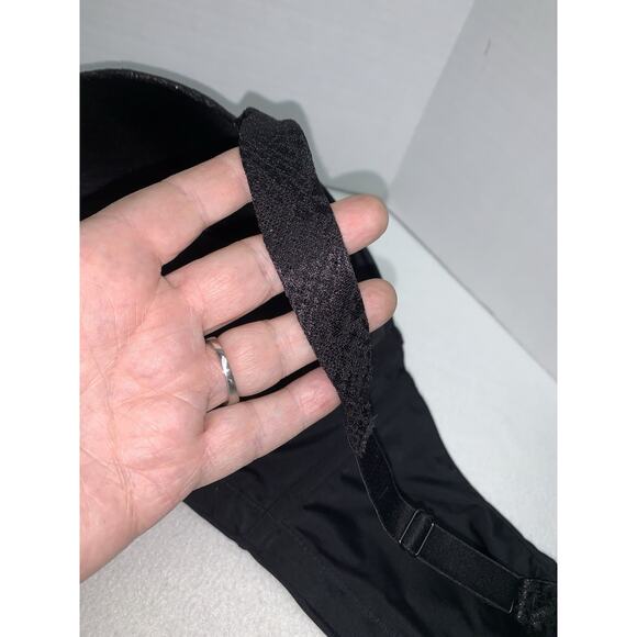 42F Leading Lady 5211 Luxe Body Side Smoothing Wirefree T-Shirt Bra Lace Black - Picture 3 of 9